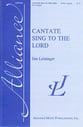Cantate Sing to the Lord SATB choral sheet music cover